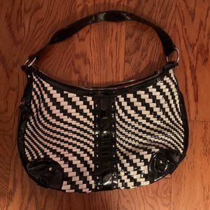 Black and white purse